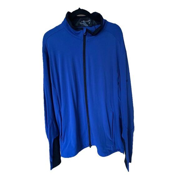 Greyson Golf Sequoia Mockneck Full Zip Performance Jacket Size XXL Royal Blue - Picture 1 of 8